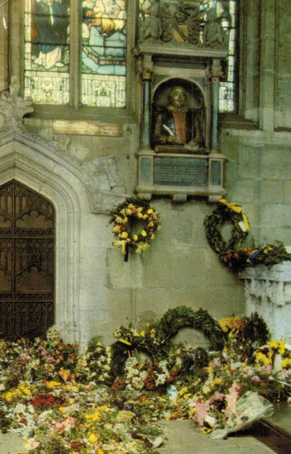 Shakespeare Grave Holy Trinity Postcard – Cotman-Color, Jarrold, Stratford
