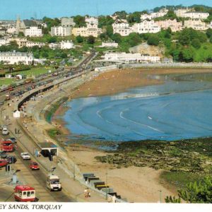 Postcard front - Torre Abbey Sands Torquay Postcard – Europa Cards 1990 Coastal Scene