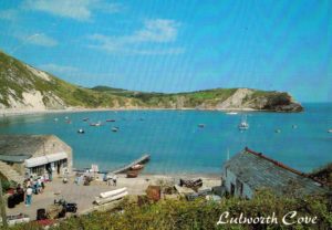 Lulworth Cove Dorset Vintage Postcard – Salmon Cameracolour 1990s Coastal Scene
