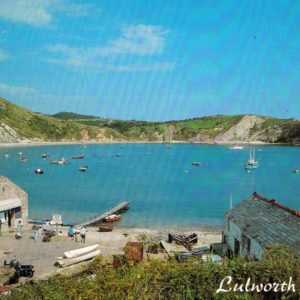 Lulworth Cove Dorset Vintage Postcard – Salmon Cameracolour 1990s Coastal Scene