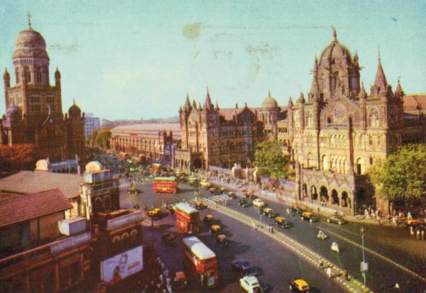1972 India Postcard – Victoria Terminus Bombay, VT Series, Airmail to UK