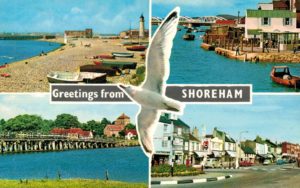 Greetings from Shoreham Multiview Postcard 1970s