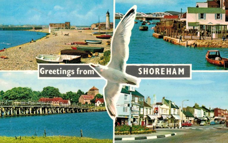 Greetings from Shoreham Multiview Postcard 1970s