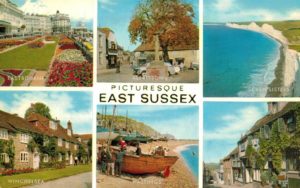 1968 East Sussex Multiview Postcard – Seven Sisters, Rye, Hastings