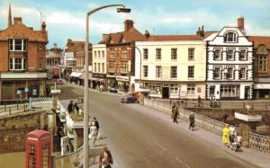 1969 Bridgwater Postcard – Town Bridge & Street Scene, Somerset