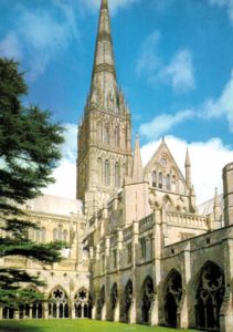 Salisbury Cathedral Cloisters Postcard – Walter Scott CE130
