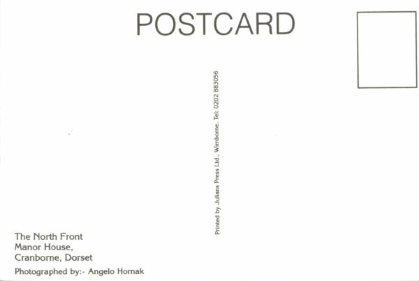 Cranborne Manor House Postcard – Dorset Historic North Front