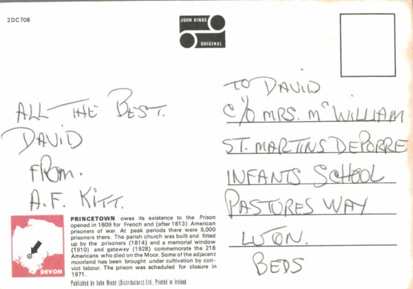 Dartmoor Prison Postcard – Princetown Historic Entrance View