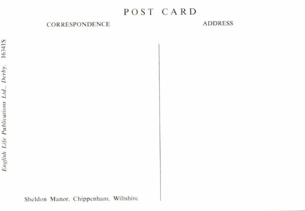 Sheldon Manor Postcard – Chippenham Historic House, Wiltshire