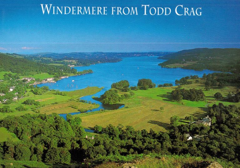Windermere from Todd Crag Postcard John Hinde 1998