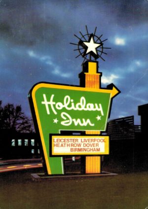 Holiday Inn Liverpool Postcard – Neon Sign 1977