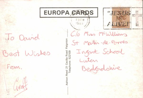 Torquay Illuminations Postcard – Europa Cards 1988