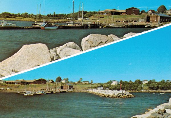 Oak Island Inn Postcard Nova Scotia 1983 Harbour Views