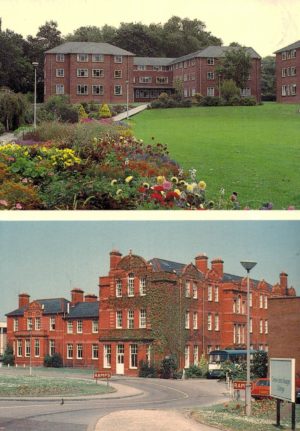 Crewe & Alsager College Postcard – Student Residences & Main Hall