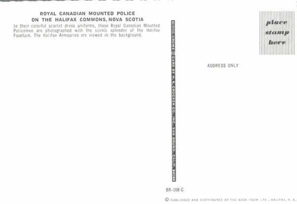 RCMP Halifax Commons Postcard – Nova Scotia with Armouries