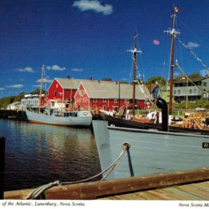 Lunenburg Nova Scotia Postcard – Fisheries Museum & Schooner Reo II