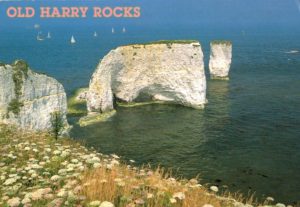 Old Harry Rocks Postcard – Swanage Dorset Coastline (1993 Postmark)