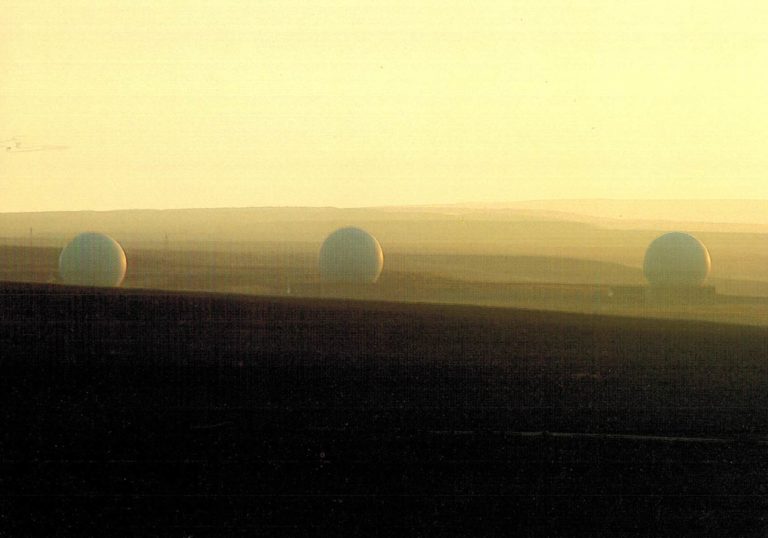Fylingdales Moor Postcard – RAF Early Warning Spheres, Yorkshire