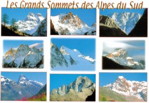 Southern French Alps Postcard – Les Grands Sommets Multi-View