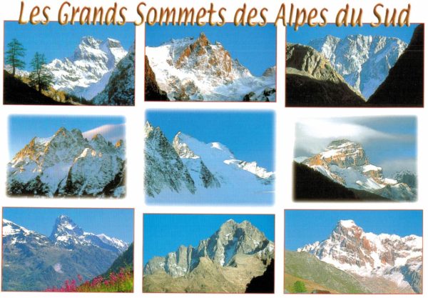 Southern French Alps Postcard – Les Grands Sommets Multi-View