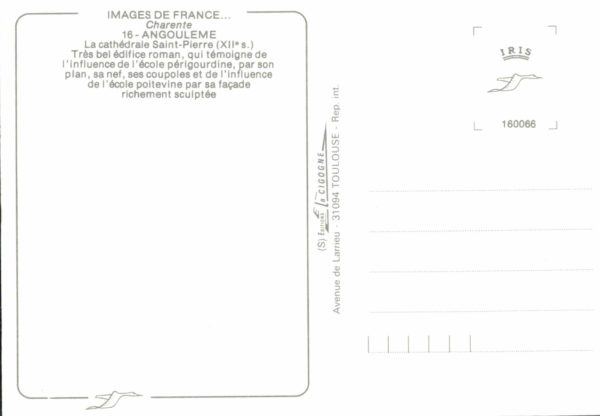 Saint-Pierre Cathedral Angoulême Postcard – Romanesque France