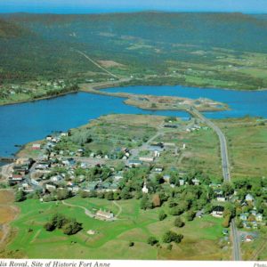 Aerial View Postcard of Annapolis Royal & Fort Anne, Nova Scotia