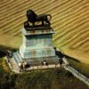 Lion's Mound Waterloo Postcard by Nels Mexichrome