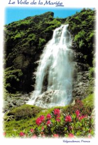 Le Voile de la Mariée Waterfall Postcard Valgaudemar