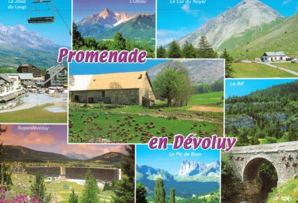 Promenade en Dévoluy Multiview Postcard Hautes-Alpes