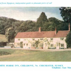 White Horse Inn Chilgrove Sussex Vintage Postcard