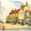 Robin Hood’s Bay Dock Postcard – Harold Todd Sketch
