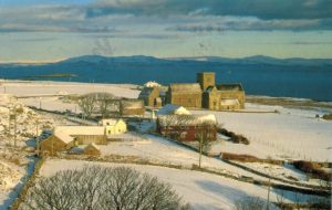 Iona Abbey Winter Postcard – Isle of Mull Landscape