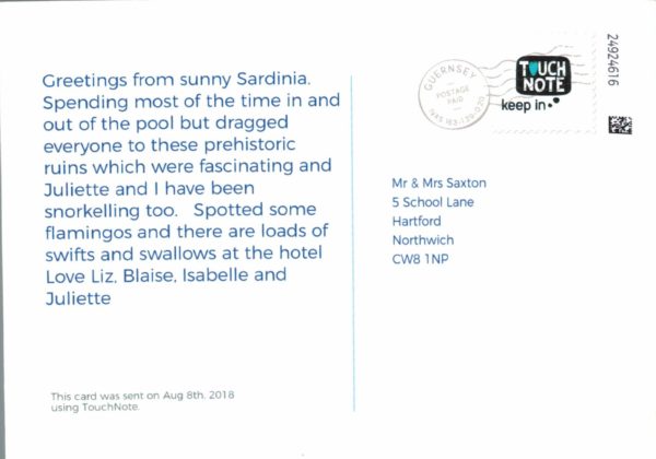 Sardinia Prehistoric Ruins Postcard – TouchNote 2018
