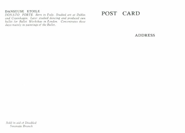Danseuse Etoile Postcard – Donato Forte Ballet Art