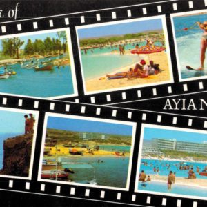 Ayia Napa Cyprus Postcard – 1992 Multiview Beach Scenes