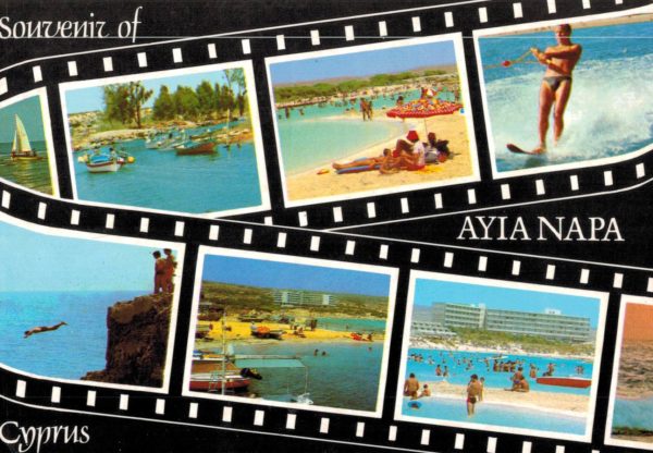 Ayia Napa Cyprus Postcard – 1992 Multiview Beach Scenes