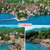 Lovran Yugoslavia Coastal Views Vintage Postcard 1970s