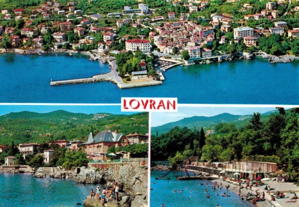 Lovran Yugoslavia Coastal Views Vintage Postcard 1970s