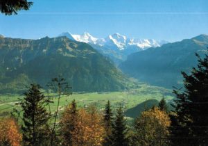 Harder Kulm Interlaken View Eiger Mönch Jungfrau Postcard