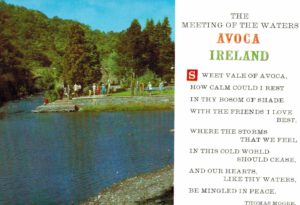 Meeting of the Waters Avoca Ireland Vintage Postcard
