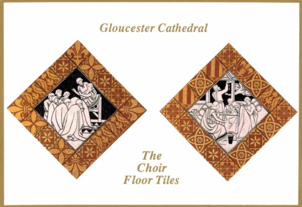 Gloucester Cathedral Choir Floor Tiles Postcard RJL Smith