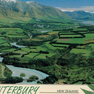 Canterbury Rakaia Gorge Postcard NZ Aerial View c1990s