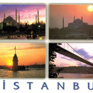 Istanbul Multi-View Postcard – Sultanahmet, Ayasofya, Kız Kulesi, Bridge