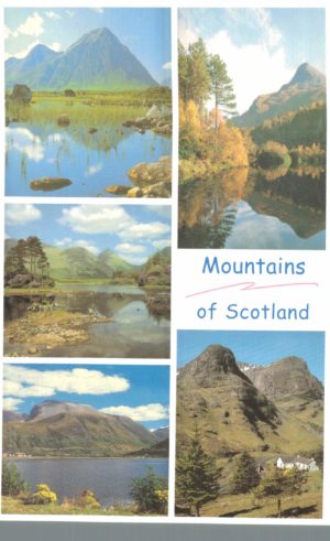 Mountains of Scotland Postcard – Glencoe, Ben Nevis, Buchaille