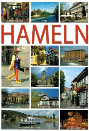 Hameln Postcard – Pied Piper, Weser River, Timber-Framed Town
