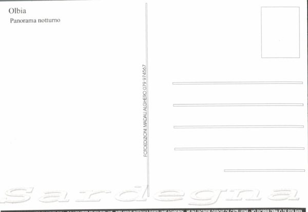 Olbia Postcard – Sardinia Night Panorama, Madau Alghero