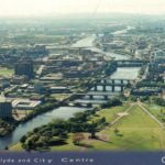 Glasgow Green & River Clyde City View Postcard by Colin Baxter