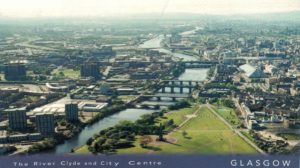 Glasgow Green & River Clyde City View Postcard by Colin Baxter