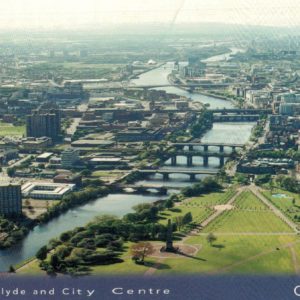 Glasgow Green & River Clyde City View Postcard by Colin Baxter