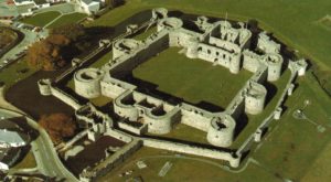 Beaumaris Castle Aerial View Postcard by Cadw 1996